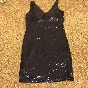 Navy blue sequin dress